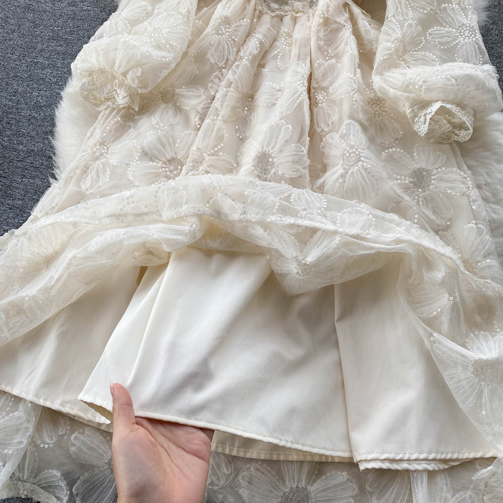 Thin Over The Knee Long Sleeve Dress