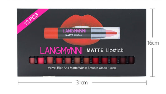 Non-Stick Cup Matte Lipstick And Lip Gloss Set Glamour Gale
