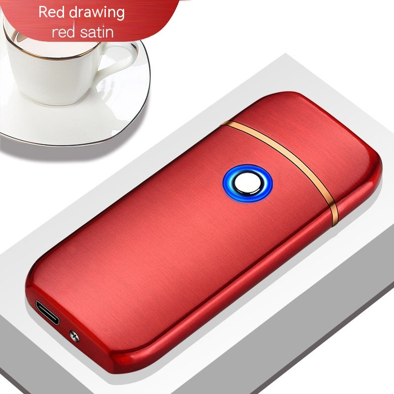 Electronic Charging USB Cigarette Lighter Metal Windproof Creative Lighter