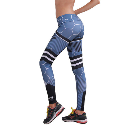 Printed geometric twill yoga leggings Glamour Gale