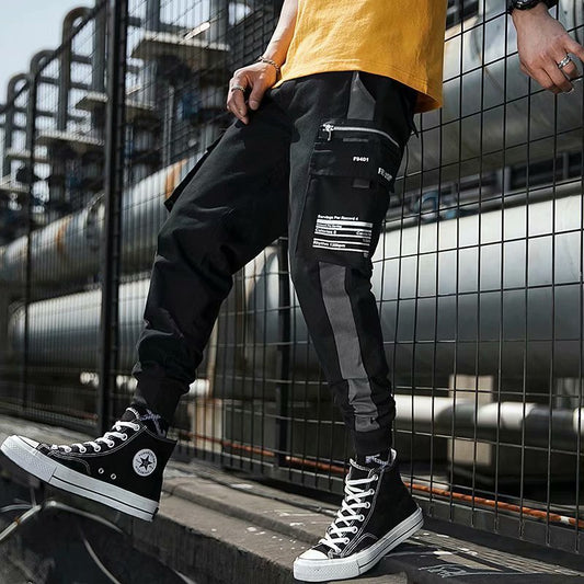 Men's Multi-Pocket Trousers With Feet, Casual Trousers, Overalls Glamour Gale