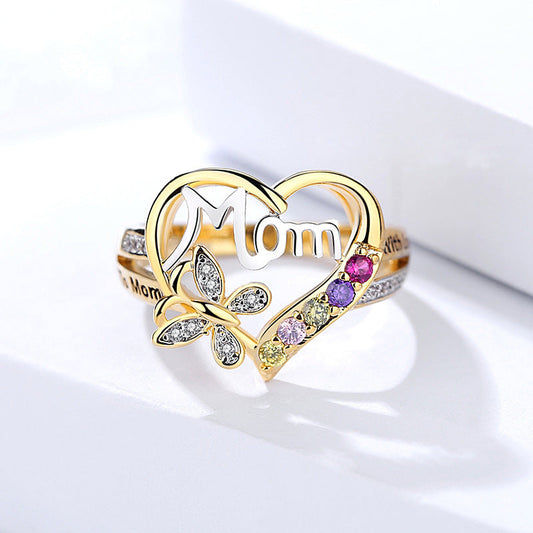 Mother's Day Gift Bracelet Love Heart Mother Ring Glamour Gale