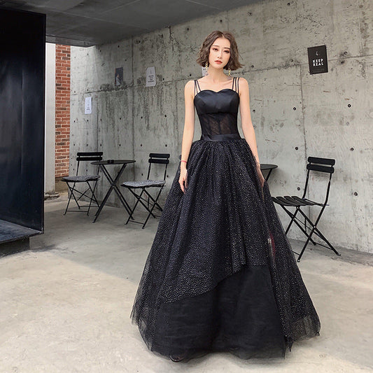 Retro Halter Strap Long Evening Dress Glamour Gale