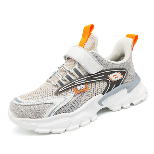 Mesh Breathable Children's Net Shoes, Big Children's Light Running Shoes, Elementary School Students Flying Woven Sports Shoes Glamour Gale