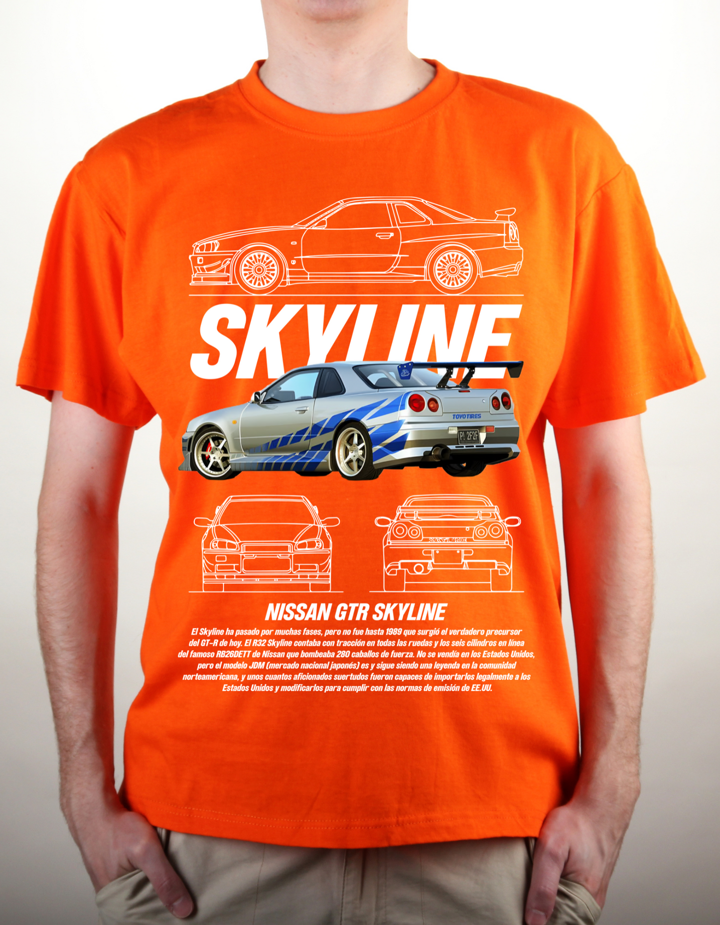 Custom Printed Shirts: Nissan GTR Skyline