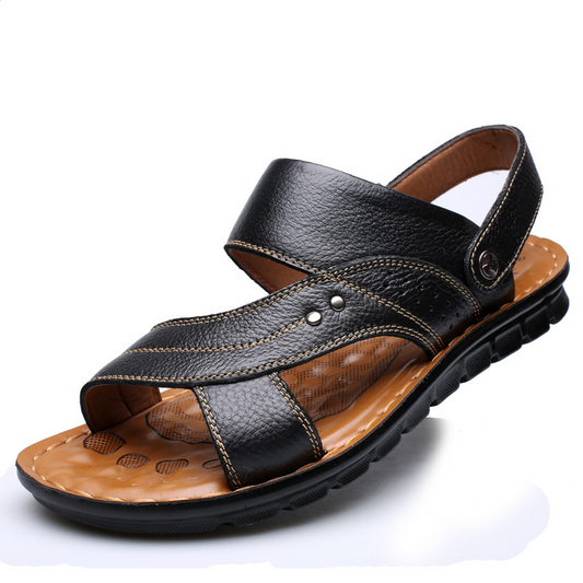 Men Sandals Summer Beach Shoes Adjustable Back Strap Design Slippers Slides Glamour Gale