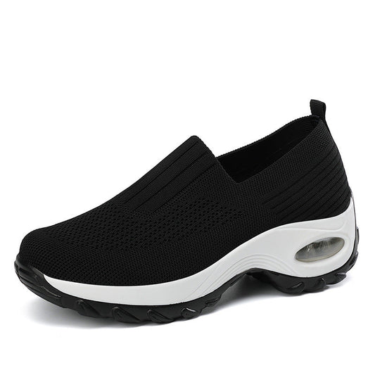 Mesh Sports Shoes Breathable Slip On Air Cushion Sneakers Casual Thick Bottom Heightened Shoes Glamour Gale