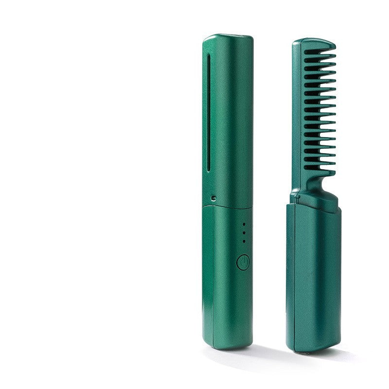 Professional Wireless Hair Straightener Curler Comb Fast Heating Negative Ion Straightening Curling Brush Hair Styling Tools Glamour Gale