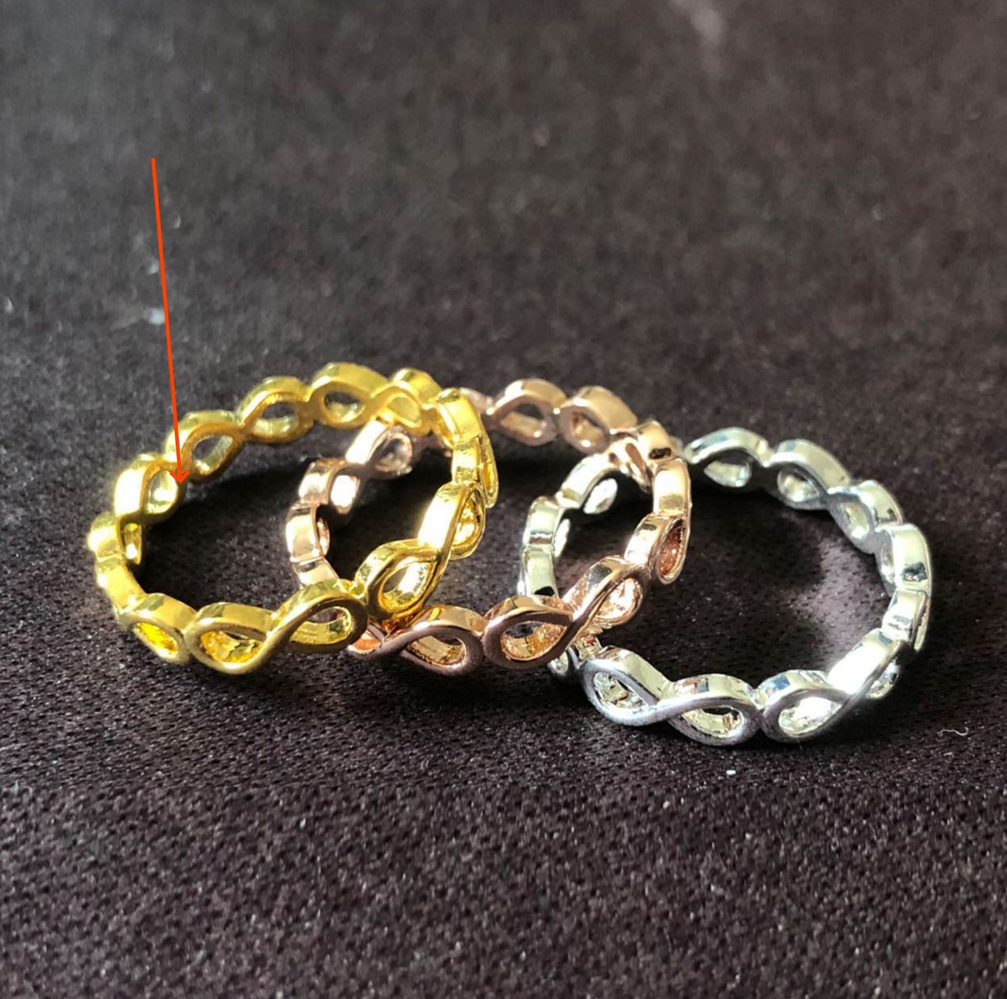 Simple Personality Hollow Out 8-word Ring