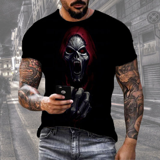 Men's Digital Print Street Sports Short Sleeve T-Shirt Glamour Gale