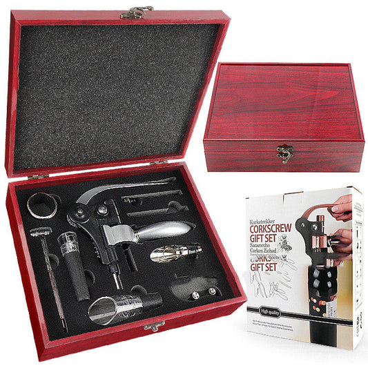 Red Bright Pattern Box Rabbit Head Red Wine Bottle Opener Wine Pourer Wine Set Glamour Gale