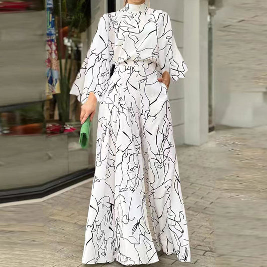 Elegant Striped New Print Jumpsuit For Women
