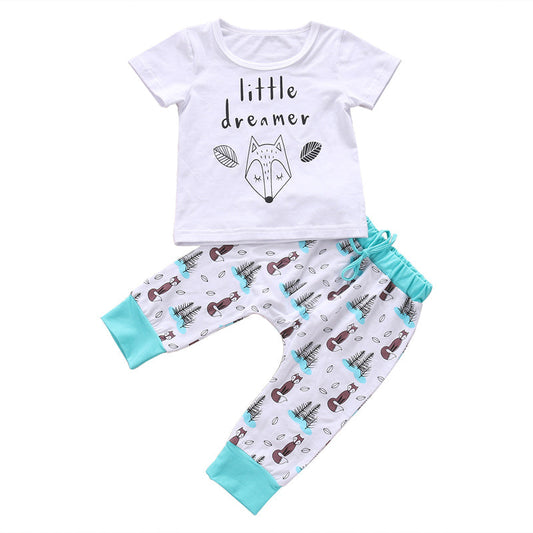 Newborn Baby Clothes Set T-shirt Tops+Pants Little Boys and Girls Outfits Glamour Gale