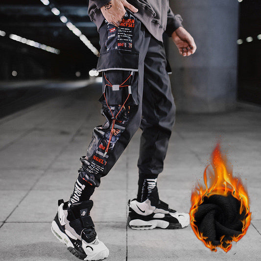 Men's Multi-pocket Tooling Plus Velvet Pants Glamour Gale