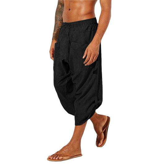Men's Fashion Casual Loose And Elastic Waist Drawstring Sports Pants Glamour Gale