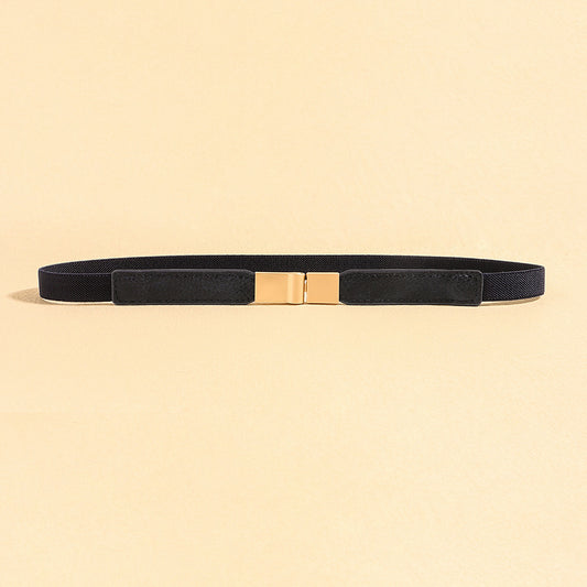 Square Buckle Belt Female Ornament Waist Seal With Skirt