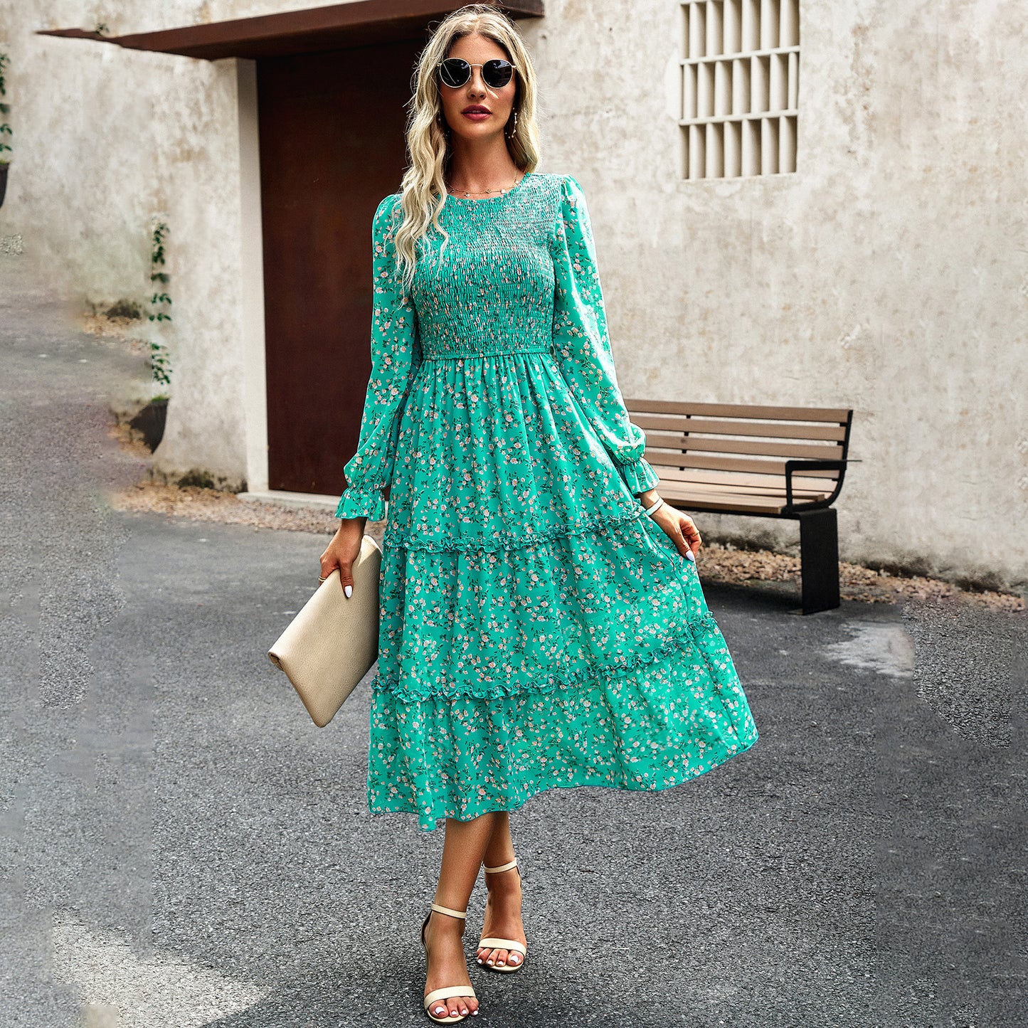 Women's Graceful And Fashionable Floral Dress