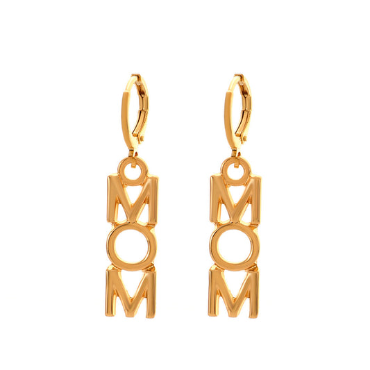 Retro Alphabet Letter Earrings Women Glamour Gale