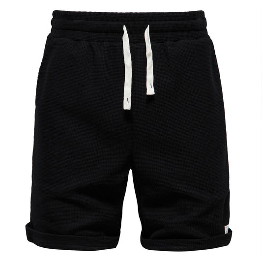 Men's Fashion Sports And Leisure Elastic Waist Tie Shorts