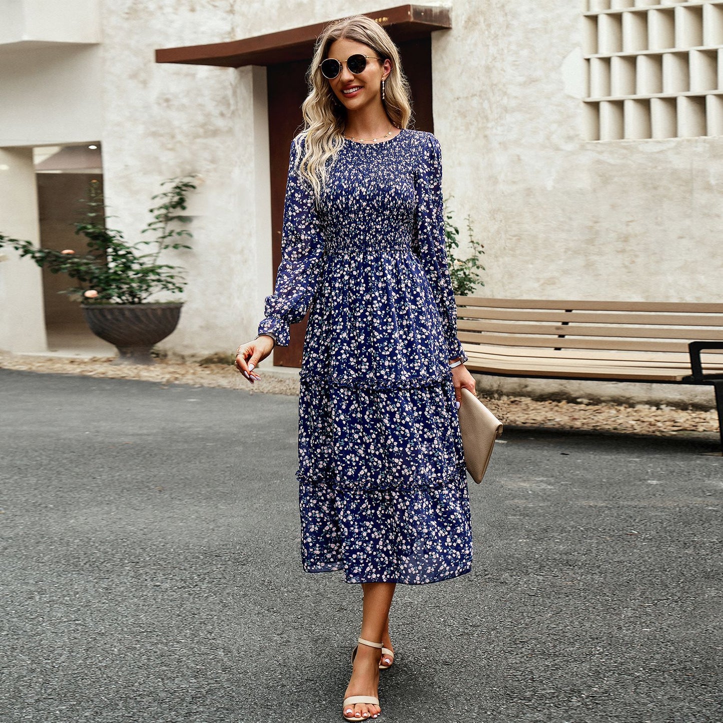 Women's Graceful And Fashionable Floral Dress