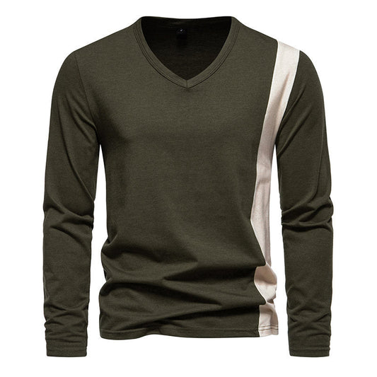Men's Casual Multicolor V-neck Long Sleeve Glamour Gale