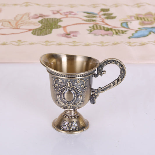 European Style Old Wine Glass, Alloy Antique Wine Set, Goblet, White Wine Glass