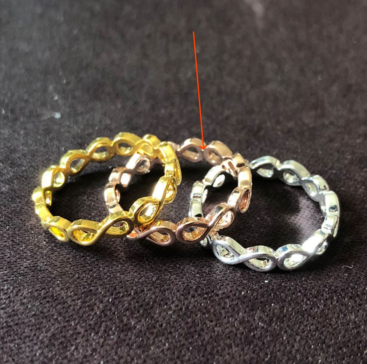 Simple Personality Hollow Out 8-word Ring