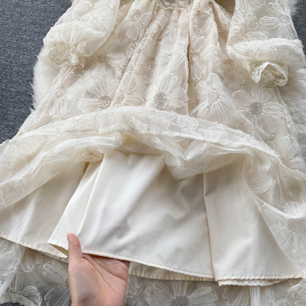 Thin Over The Knee Long Sleeve Dress