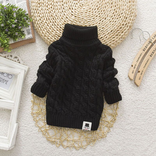 Plush Thick Knitted Fir Bottoming Shirt Baby Children Round Neck High Glamour Gale