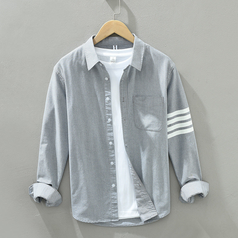 Shirt Casual Stripe Loose Multicolor