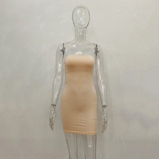 One-line Collar Hip Wrap Hundred Dresses For Women Glamour Gale