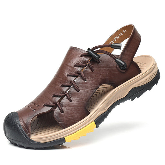 Men's Summer Outdoor Leather Large Size Beach Sandals Glamour Gale