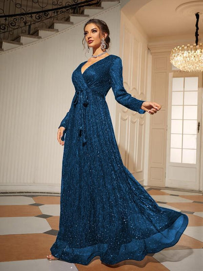 Lace Long Sleeve Prom Wedding Dress Backless