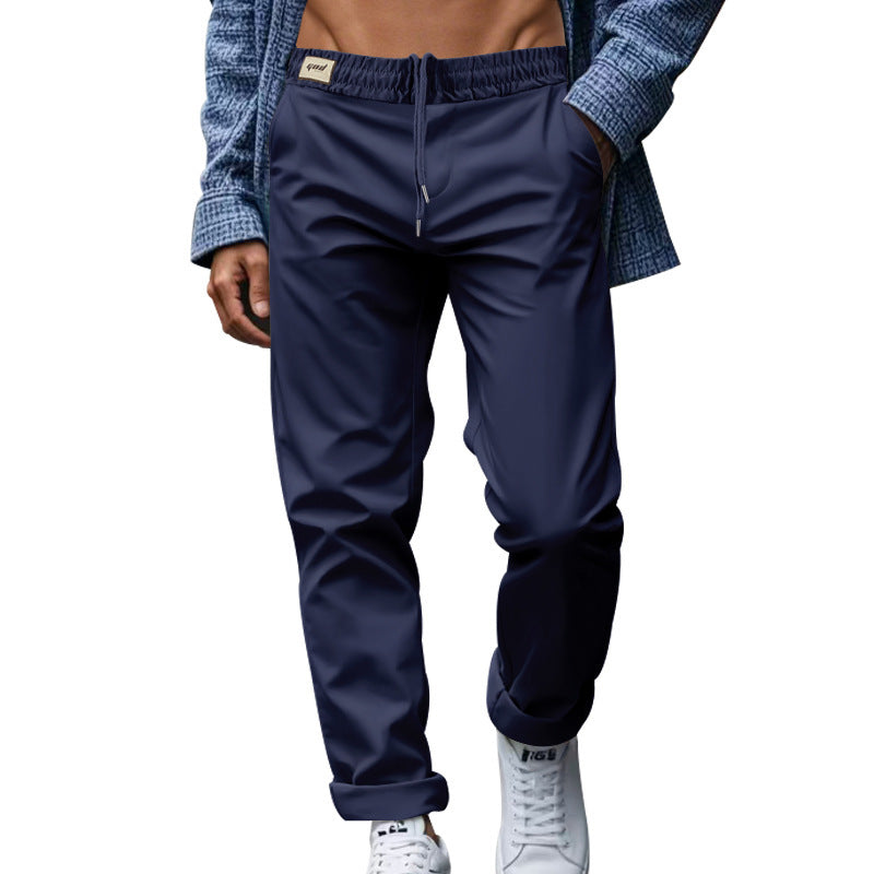 Men's Trousers With Pockets Casual Loose Comfortable Quick-drying Waist-tied Pants Glamour Gale