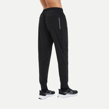 Ice Silk Sports Stretch Loose Tappered Printed Casual Trousers