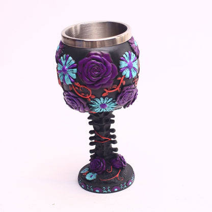 Skull wine glass