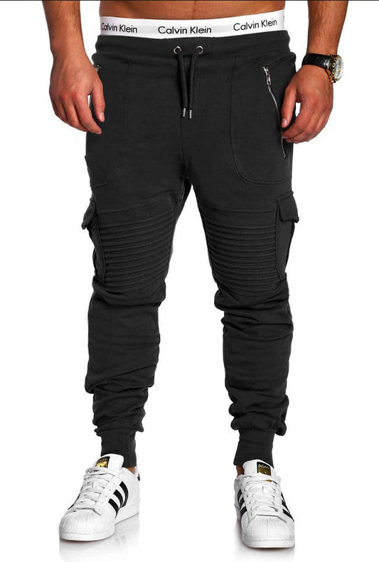 Men's Striped Zipper Sweatpants Casual Pants Glamour Gale