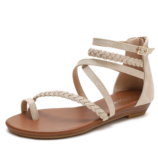 Matching Skirt Roman Shoes Wedge Sandals Women Glamour Gale