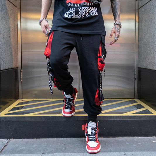 Plus Size National Tide Overalls Men And Women Hip Hop High Street Streamers