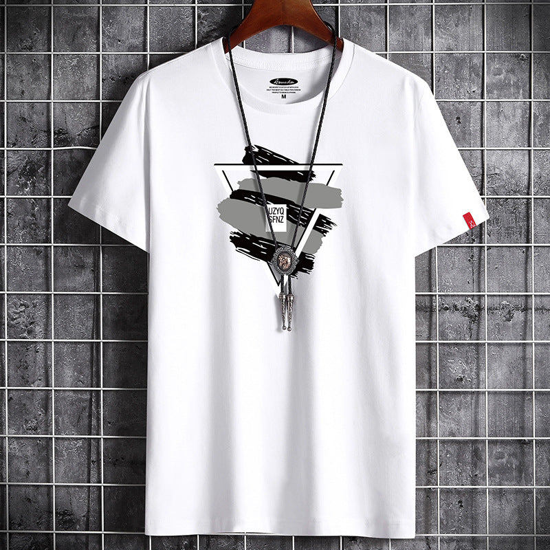 Men's Summer Korean Style Trendy Half-sleeved Loose Casual Fashion Brand Couple Men's Clothing