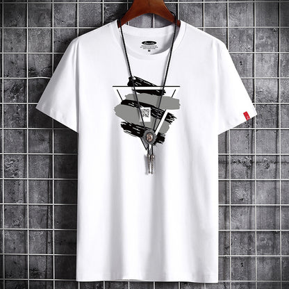 Men's Summer Korean Style Trendy Half-sleeved Loose Casual Fashion Brand Couple Men's Clothing