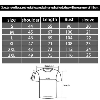 European And American Dinosaur Neutral Digital Printing Casual Round Neck T-shirt