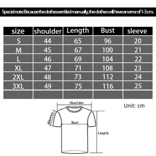 Men's 3D Digital Printing Casual Round Neck Short Sleeves T-shirt