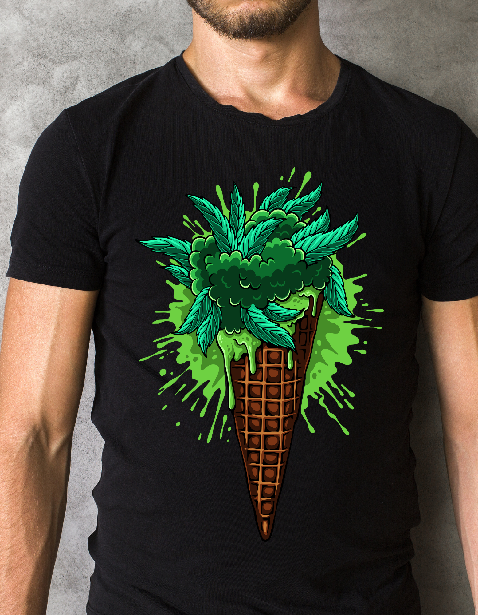Custom 4501 Custom Printed Shirt: Cannabis Icecream – Glamour Gale