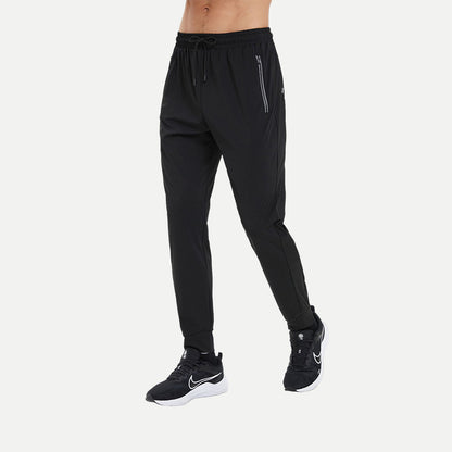 Ice Silk Sports Stretch Loose Tappered Printed Casual Trousers