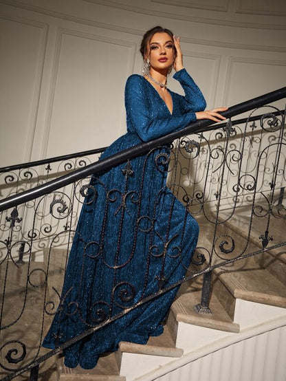 Lace Long Sleeve Prom Wedding Dress Backless