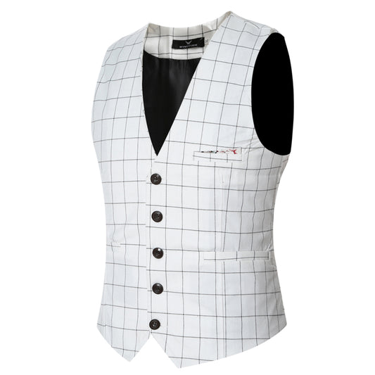 Korean Men's Formal Suit V-necked Vest