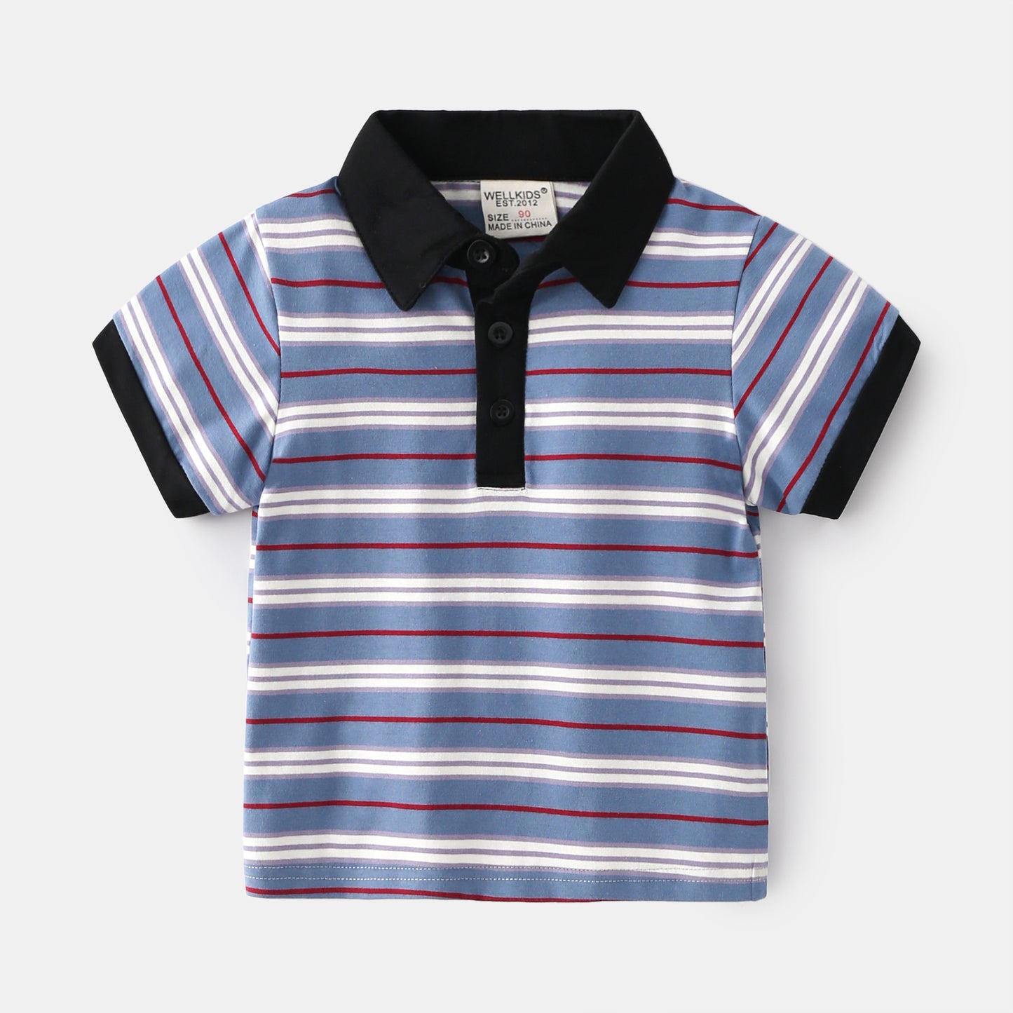 Casual Style Children's Lapel Short Sleeve Top