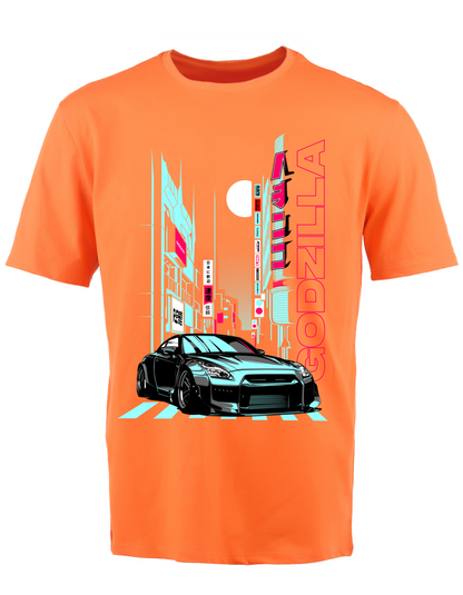 Custom Printed Shirts: Godzilla Green Car
