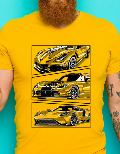 Custom Printed Shirts: Triple Cars